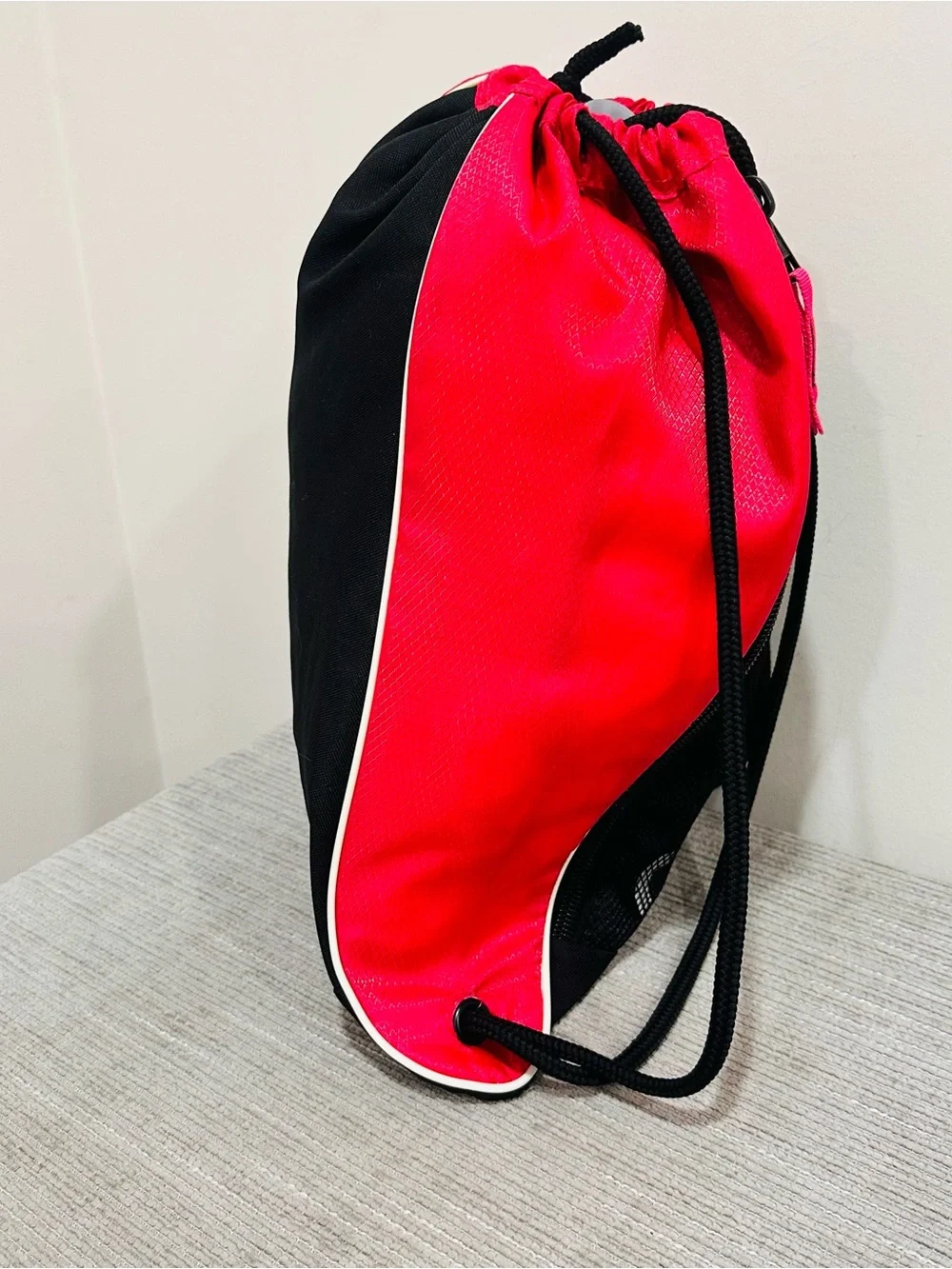 Adidas Drawstring Sack 15x12 Red Black White Backpack Bag Pull String